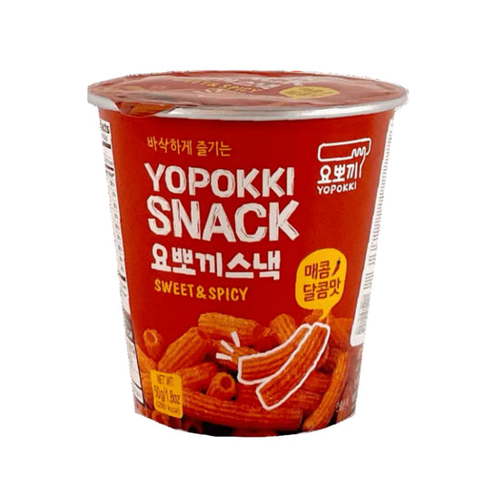 Yopokki rice cake snack sweet & spicy cup 50g