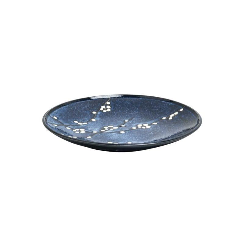 Plate, Hana blue D22.5 cm | H3 cm