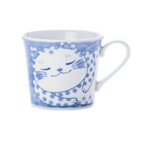 Polka dot cat mug 290ml 8.8x8.3cm