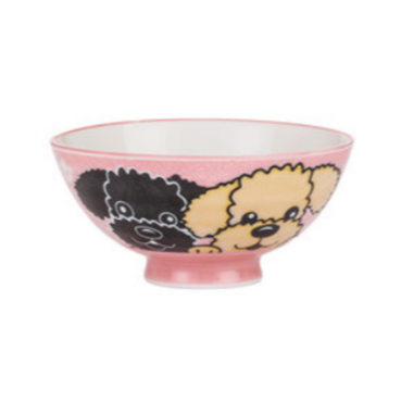 Poodle bowl pink 4.5 inches 11.3x5.5cm