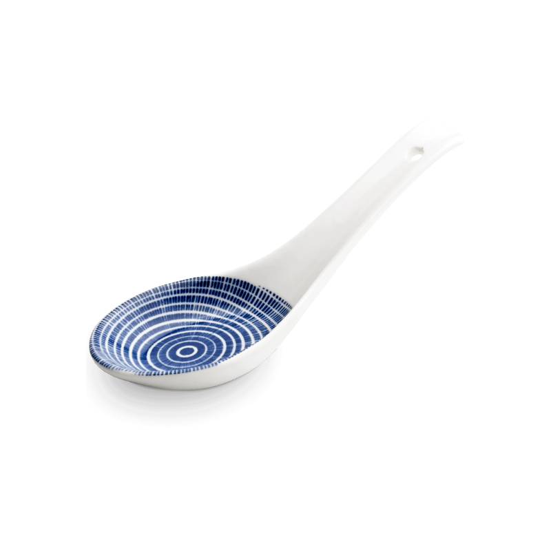 Rice spoon, Tokusa blue china 13.75cm