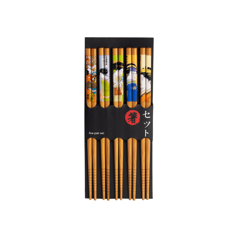 Chopstick set, geisha 22.5cm 5 pairs