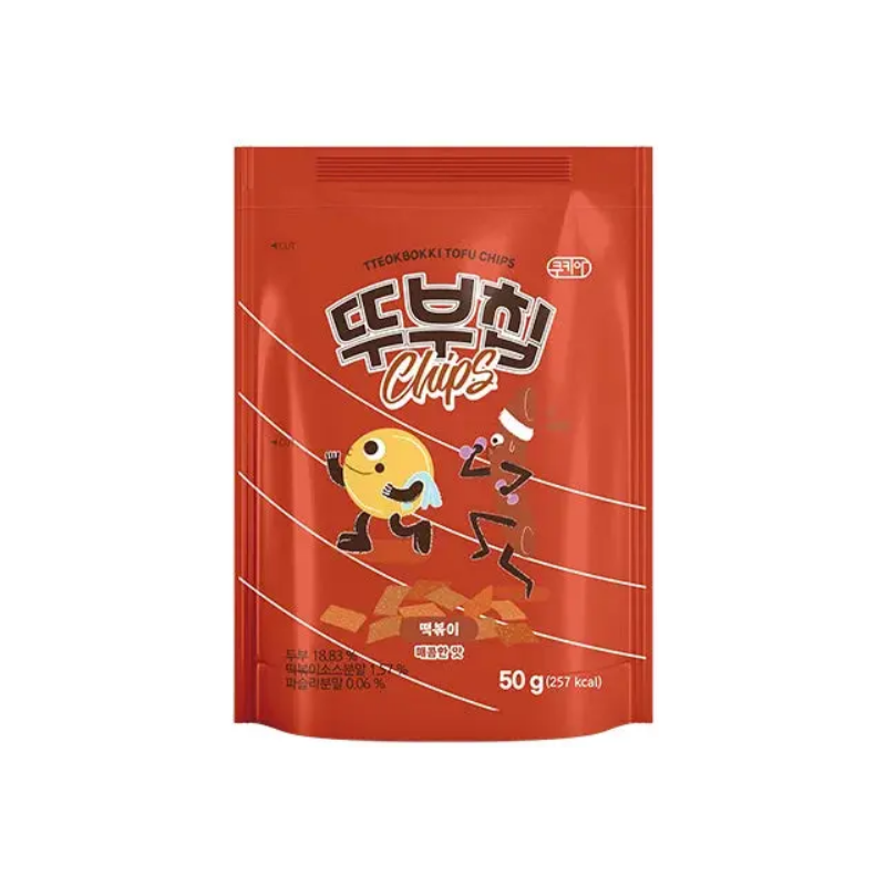 Cookia tofu chips snack topokki 50g / tofu-sipsit topokki