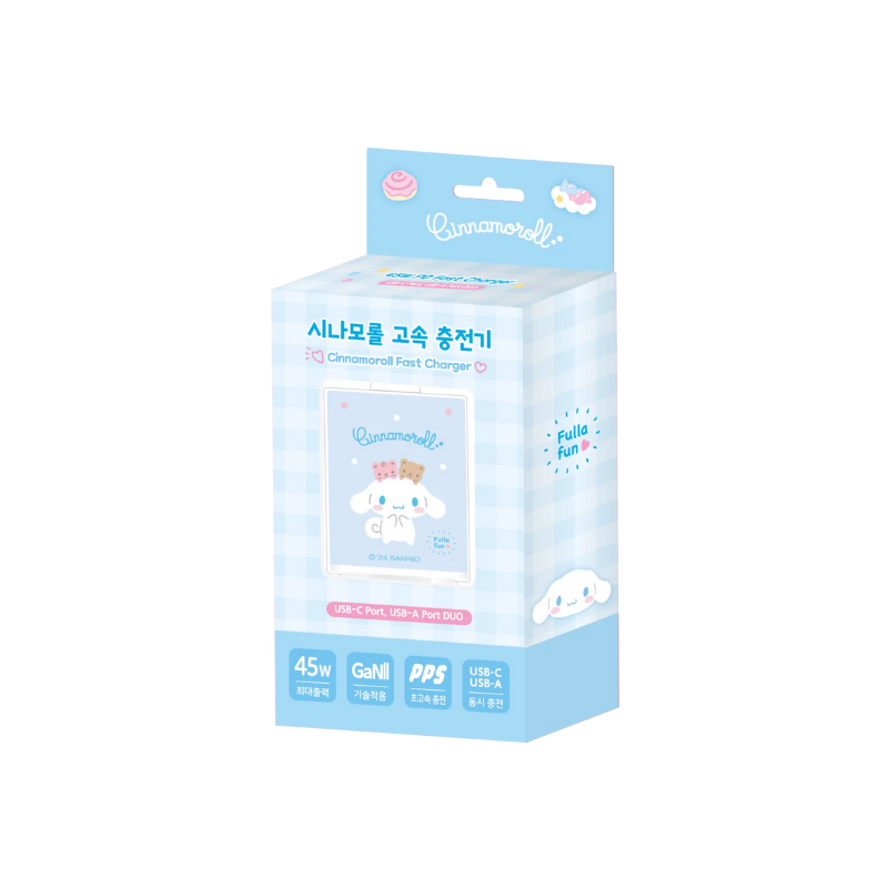Measty Sanrio fast charger Cinnamoroll USB-C & USB-A DUO Port