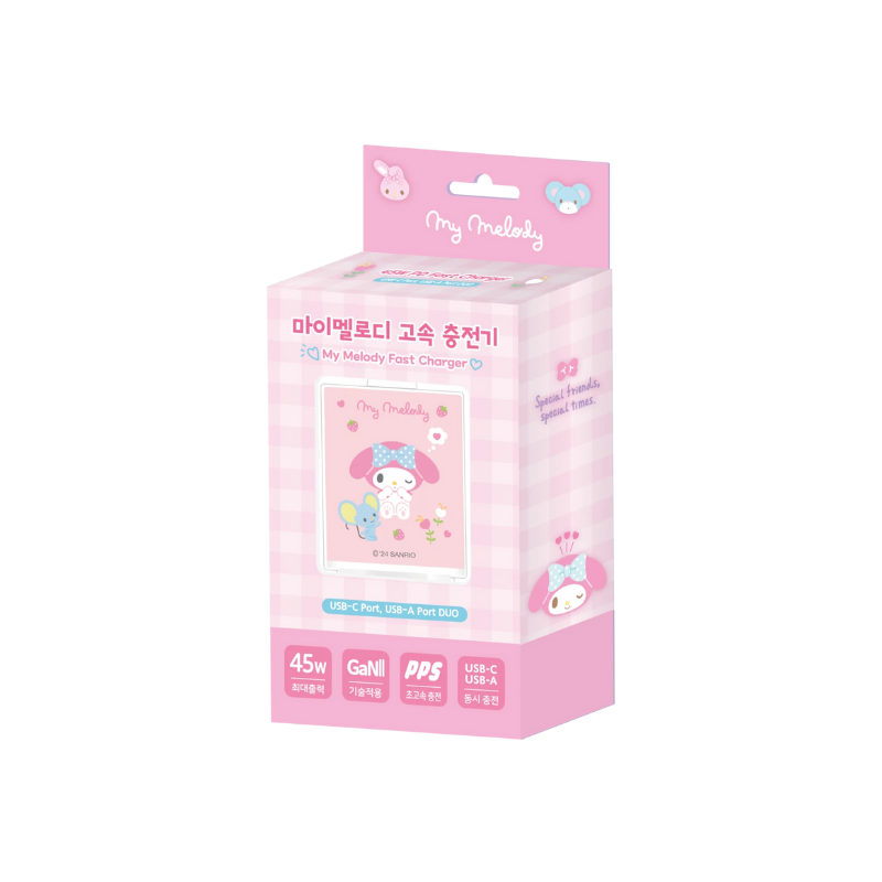 Measty Sanrio fast charger My Melody USB-C & USB-A DUO Port