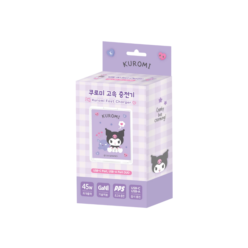 Measty Sanrio fast charger Kuromi USB-C & USB-A DUO Port