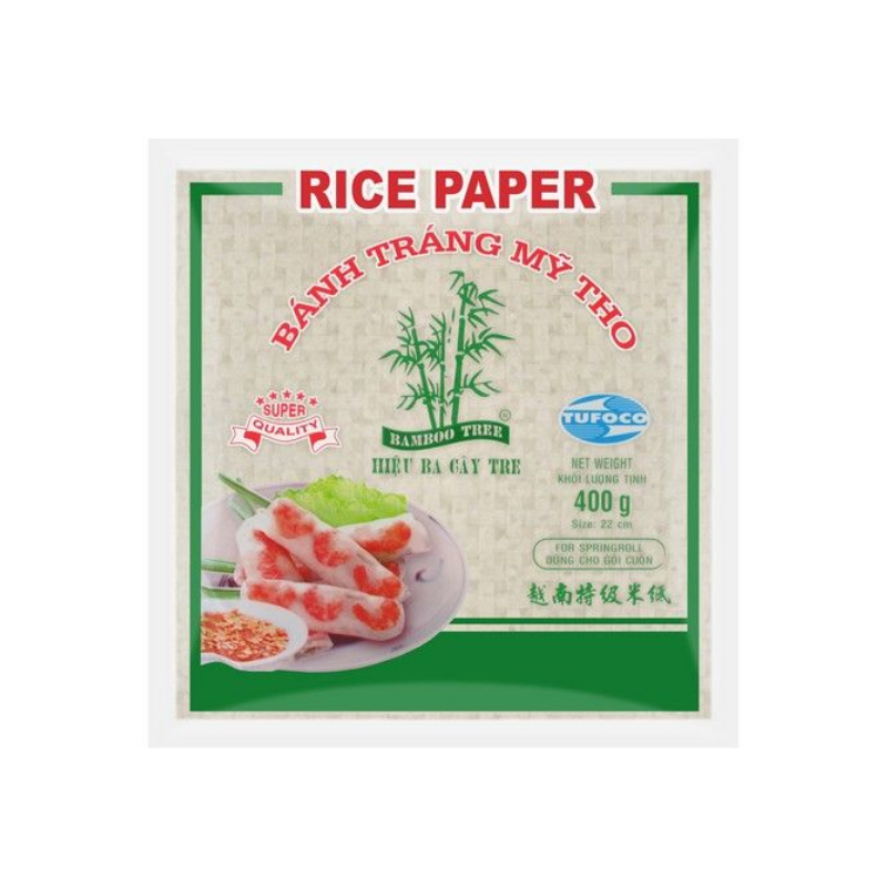 Bamboo tree rice paper 22cm (square) 400g