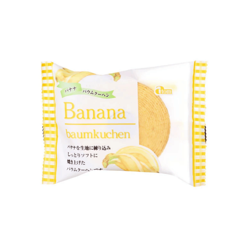 Atom Baumkuchen cake banana flavor 80g / banaanikakku