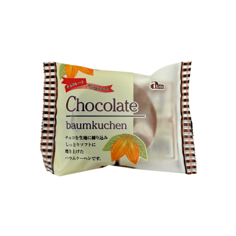 Atom Baumkuchen cake chocolate flavor 80g / suklaakakku