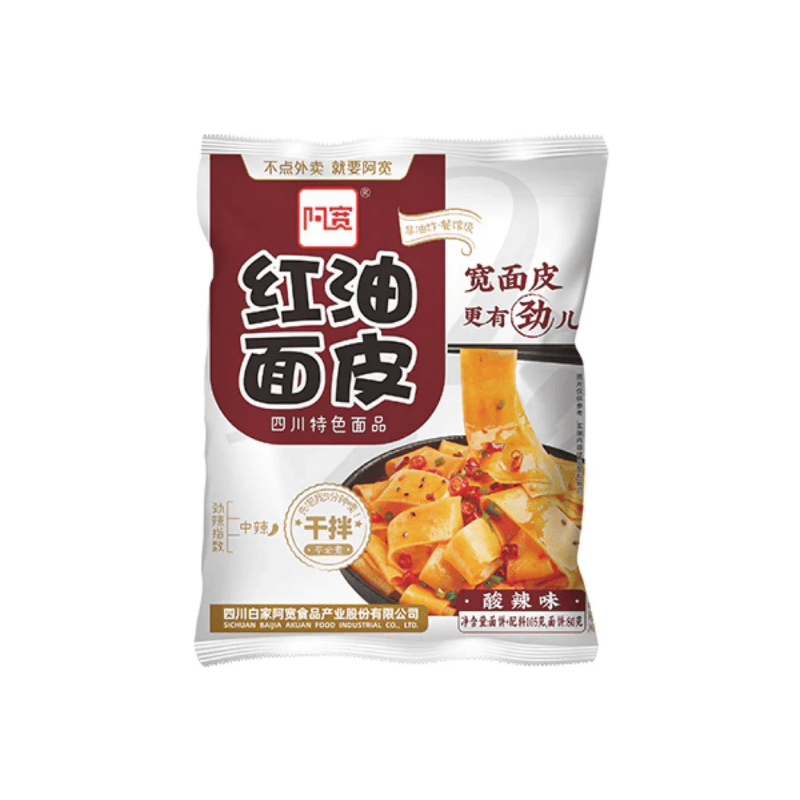 AK Sichuan mianpi instant broad noodle sour spicy 115g / leveä nuudeli hapan mausteinen maku