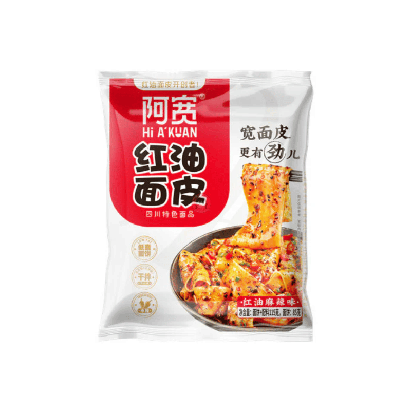 AK Sichuan mianpi instant broad noodle spicy 110g / leveä nuudeli mala maku