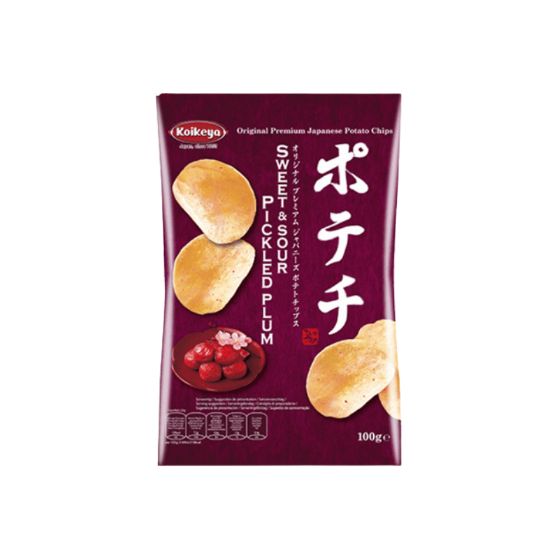 Koikeya potato chips plum flavor 100g / perunalastut luumun maku