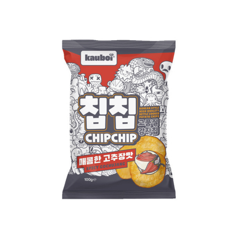 Kauboi chip chip spicy gochujang flavor 100g / mausteinen perunalastut