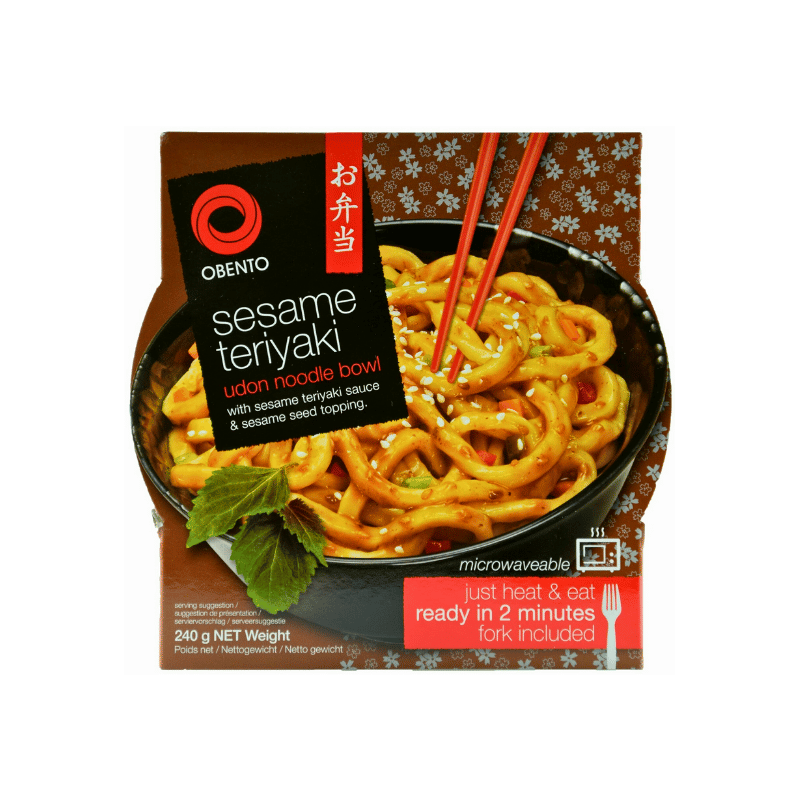 Obento sesame teriyaki udon noodle bowl 240g