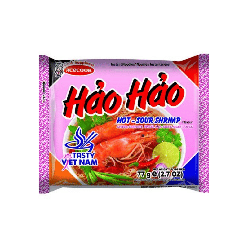 Acecook HaoHao instant noodles shrimp hot & sour 77g