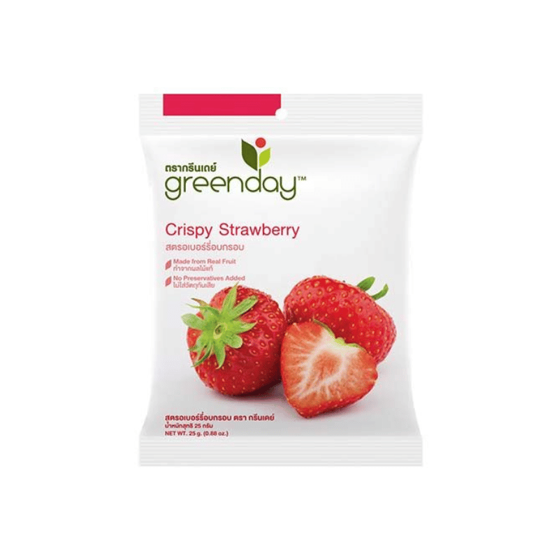 Greenday crispy strawberry chips 25g