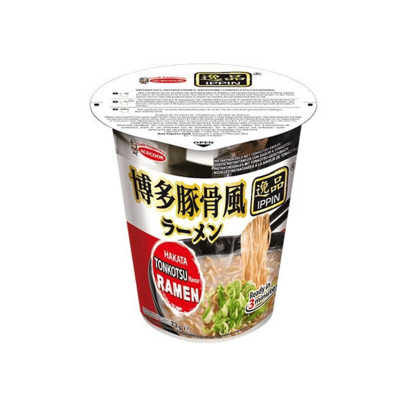 Acecook instant cup noodles hakata tonkotsu Ippin 73g