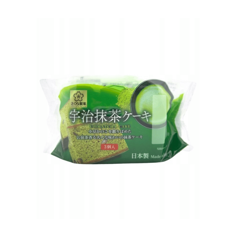 Sakuraseika castella uji-matcha 120g / castella-kakku uji-matcha