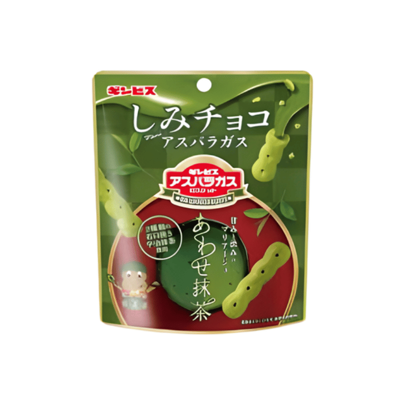 Ginbis matcha chocolate mini asparagus bisuits 40g