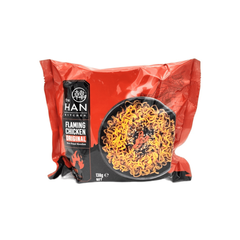 The Han Kitchen flaming chicken original (no meat) 138g / liekehtivä kana -nuudeli (ilman lihaa)
