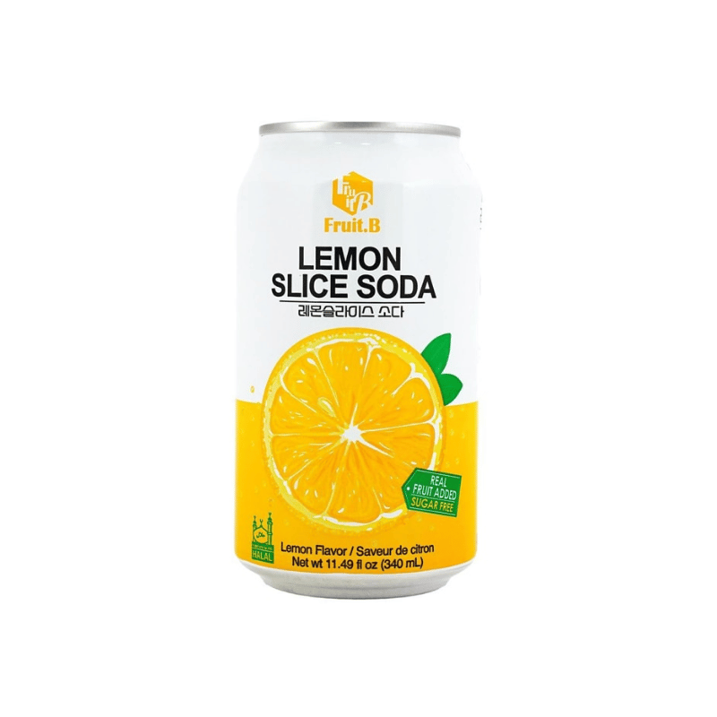 Fruit B lemon slice soda 340ml