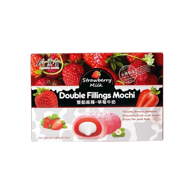 BAMBOO HOUSE mochi double filling strawberry and milk 180g