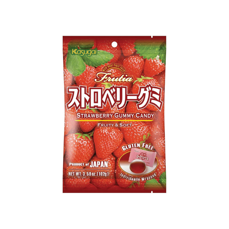 Kasugai strawberry gummy 102g / mansikkakarkki