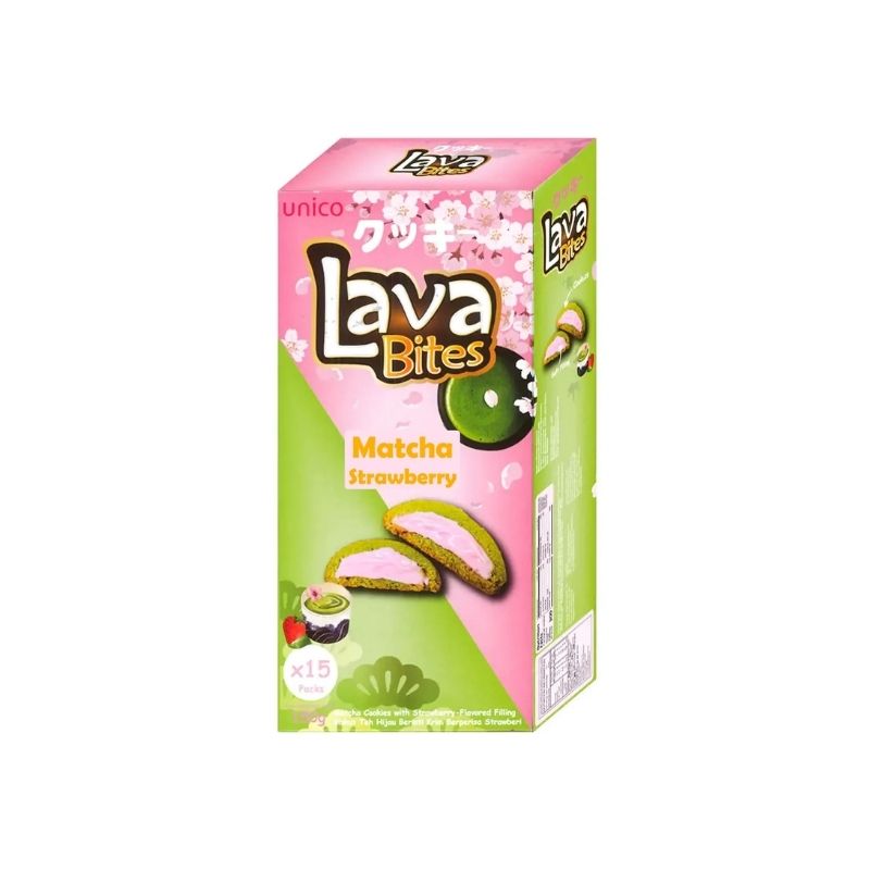 Unico My Lava Bites cookies matcha strawberry 150g