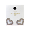 Lephkam earings heart / korvakorut sydän 1 pair