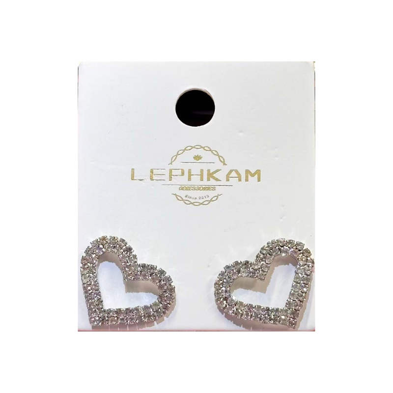 Lephkam earings heart / korvakorut sydän 1 pair
