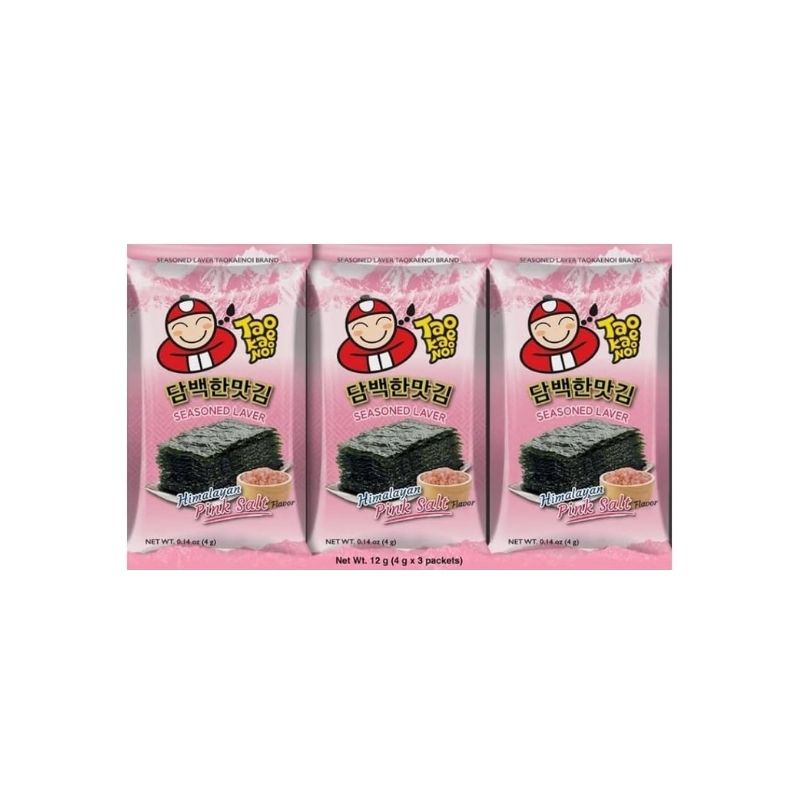TKN Laver seaweed snack Himalayan pink salt flavor 4gx3