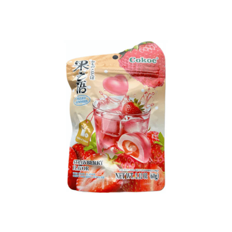 Cokoc filled gummies strawberry flavor 60g
