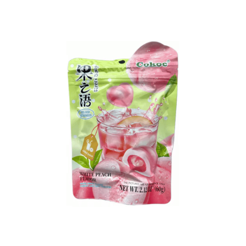 Cokoc filled gummies white peach flavor 60g