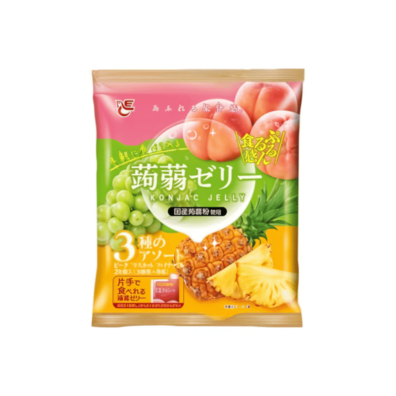 Ace Bakery Pururun konjac jelly peach, muscat, pineapple 420g / konjac-hyytelö, persikka, muskottipähkinä, ananas