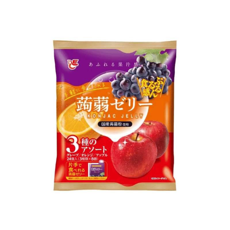 Ace Bakery Pururun konjac jelly grape, orange, apple 420g / konjac-hyytelö, viinirypäle, appelsiini, omena