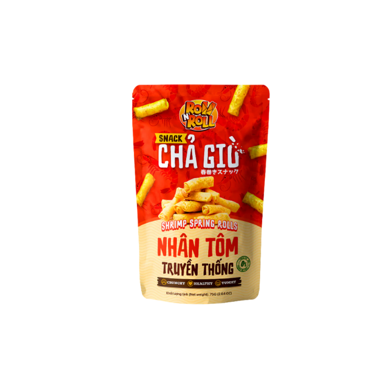 Roll N Roll fried spring roll snack shrimp 75g