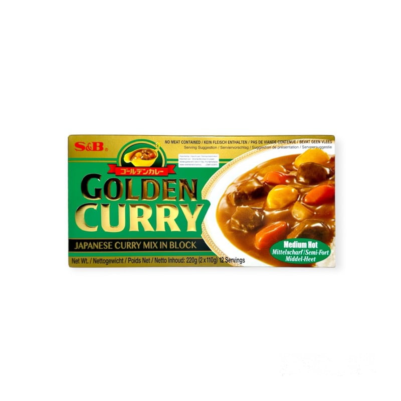 S&B golden curry Medium hot 220g / curry keskimausteinen