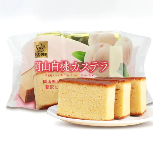 Sakura castella cake Okayama white peach 130g