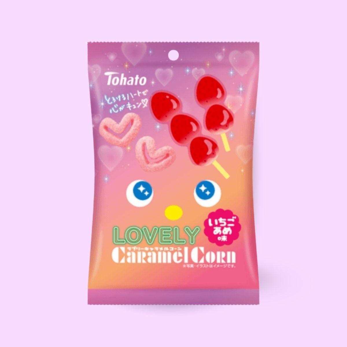 Tohato Lovely caramel corn strawberry candy flavor 43g