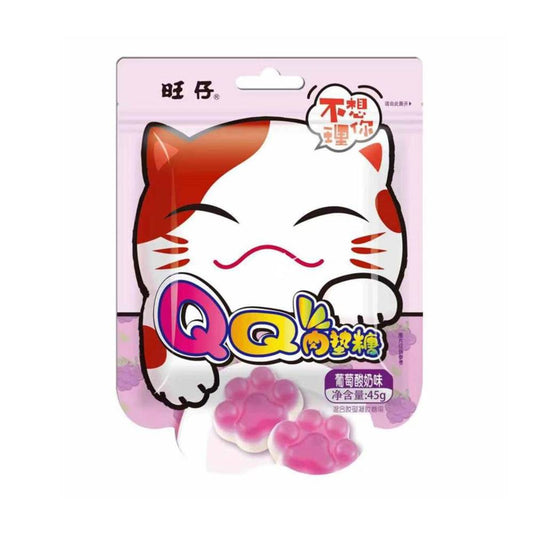 Want Want Soft candy grape yogurt cat paw 45g / pehmeä karkki rypälejogurtti