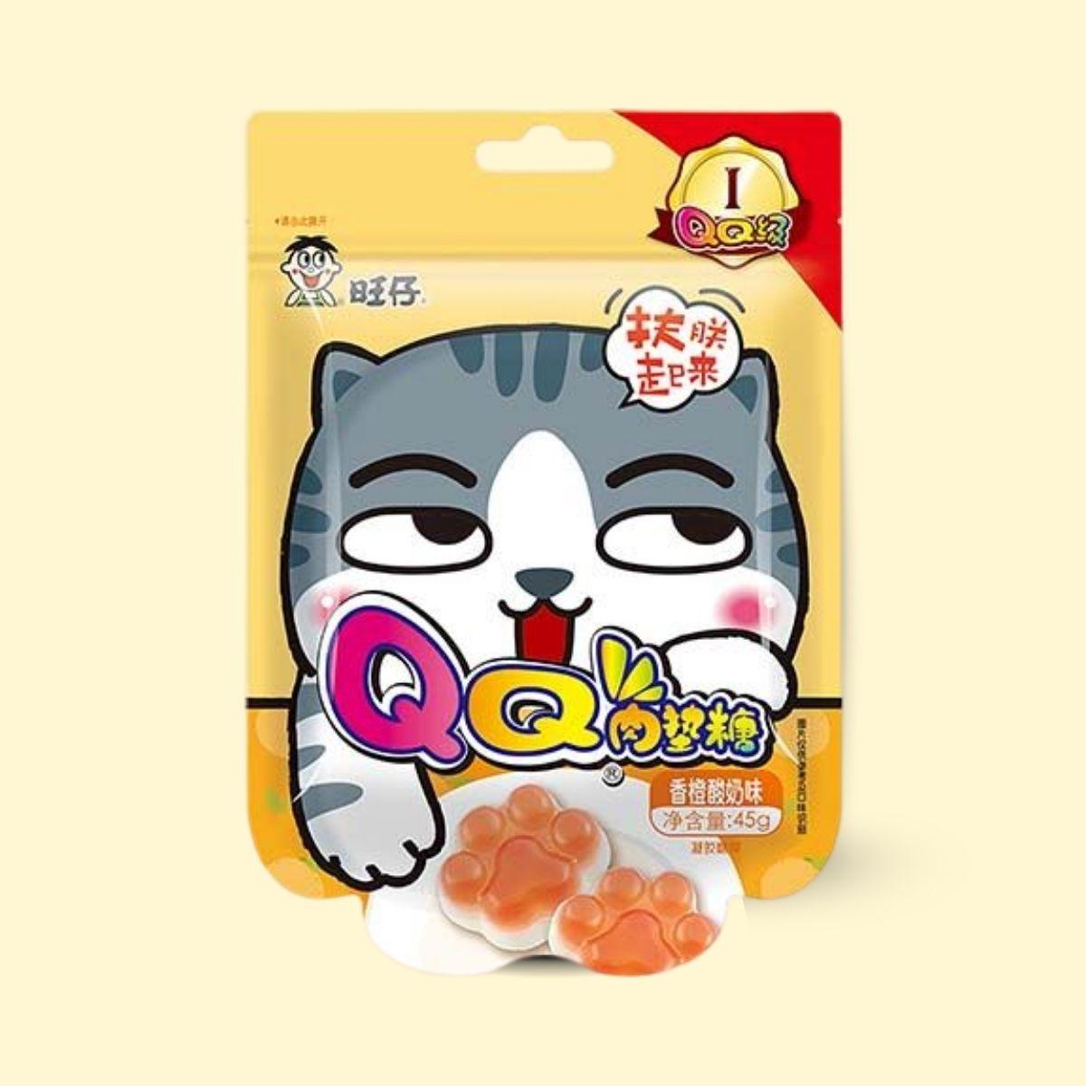 Want Want Soft candy orange yogurt cat paw 45g