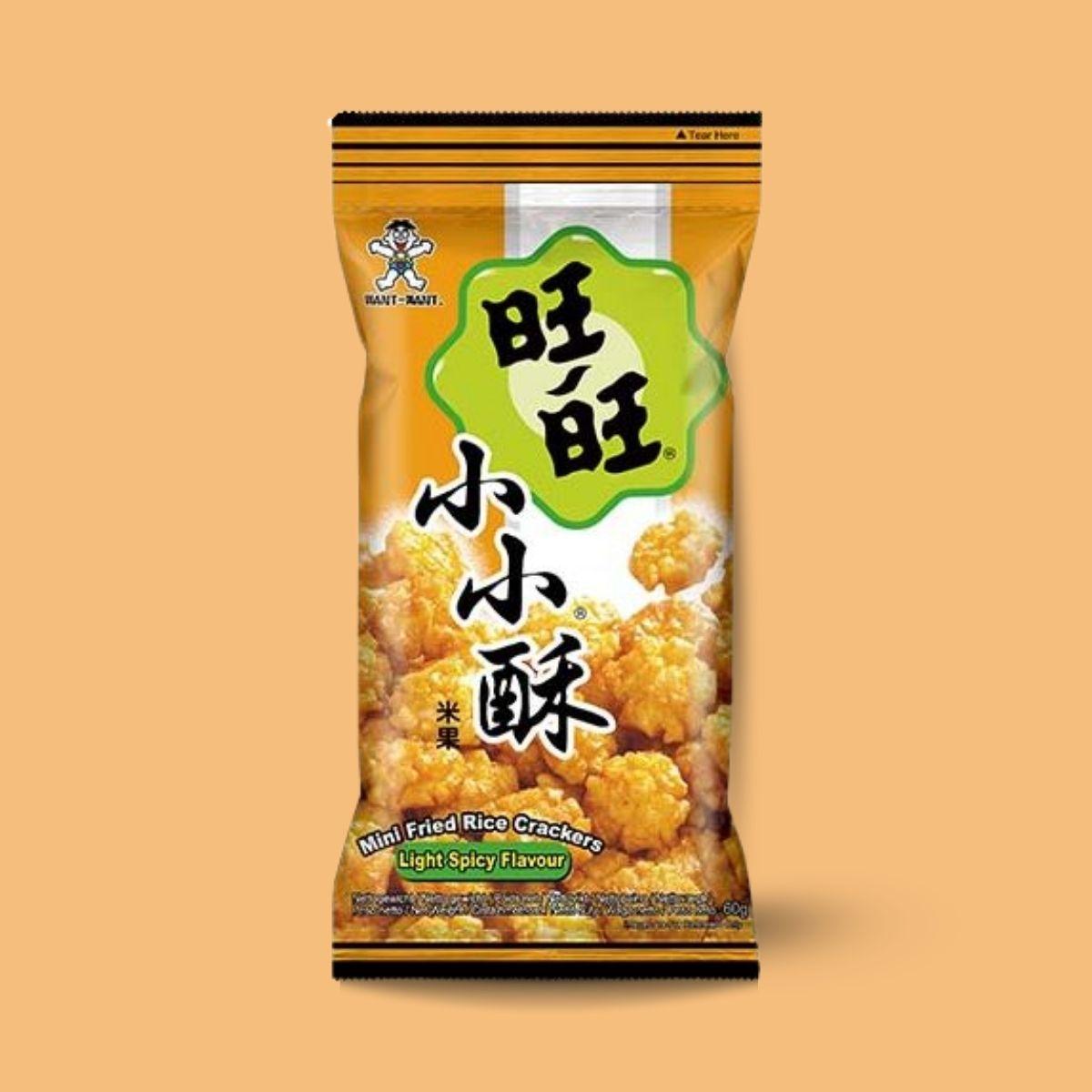 Want Want mini fried rice cracker light spicy 60g