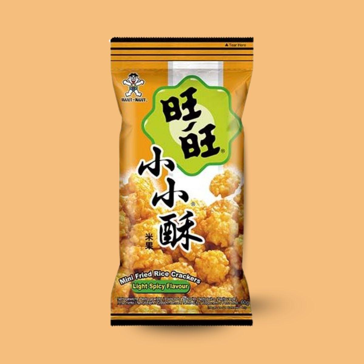 Want Want mini fried rice cracker light spicy 60g
