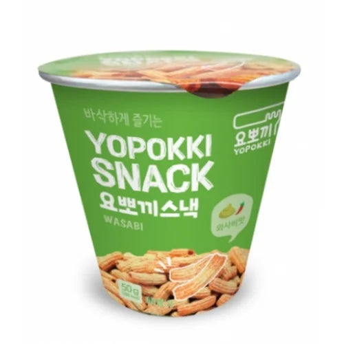 Yopokki rice cake snack wasabi cup 50g
