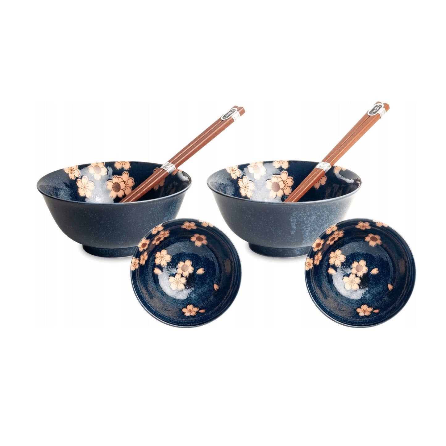 Dinner set (2 bowls + 2 chopsticks) sakura D15 cm | H7cm