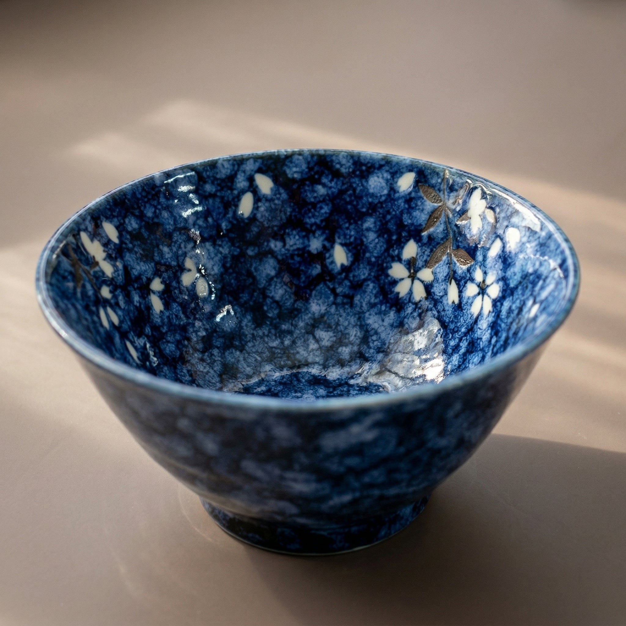 Hana blue, Bowl, Snow white sakura, D14.5 | H6.5 cm