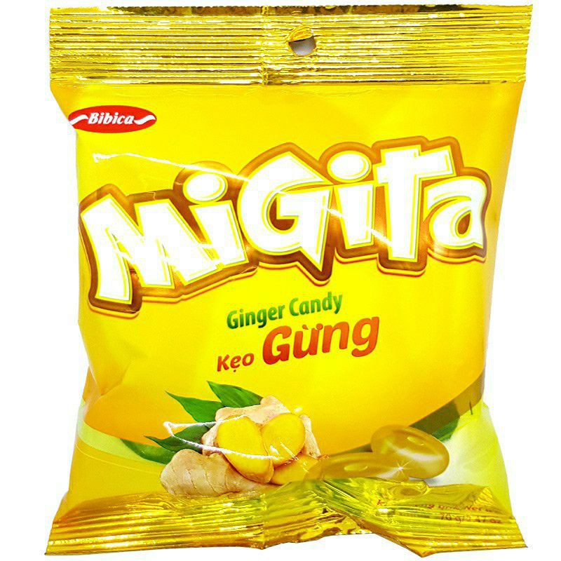 Bibica Migita ginger candy 70g / inkivääri karkkia