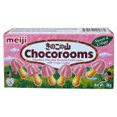 Meiji chocorooms strawberry chocolate biscuits 36g