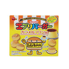 Bourbon Every Burger hamburger biscuits caramel pudding 61g / suklaakeksejä karamellivanukas