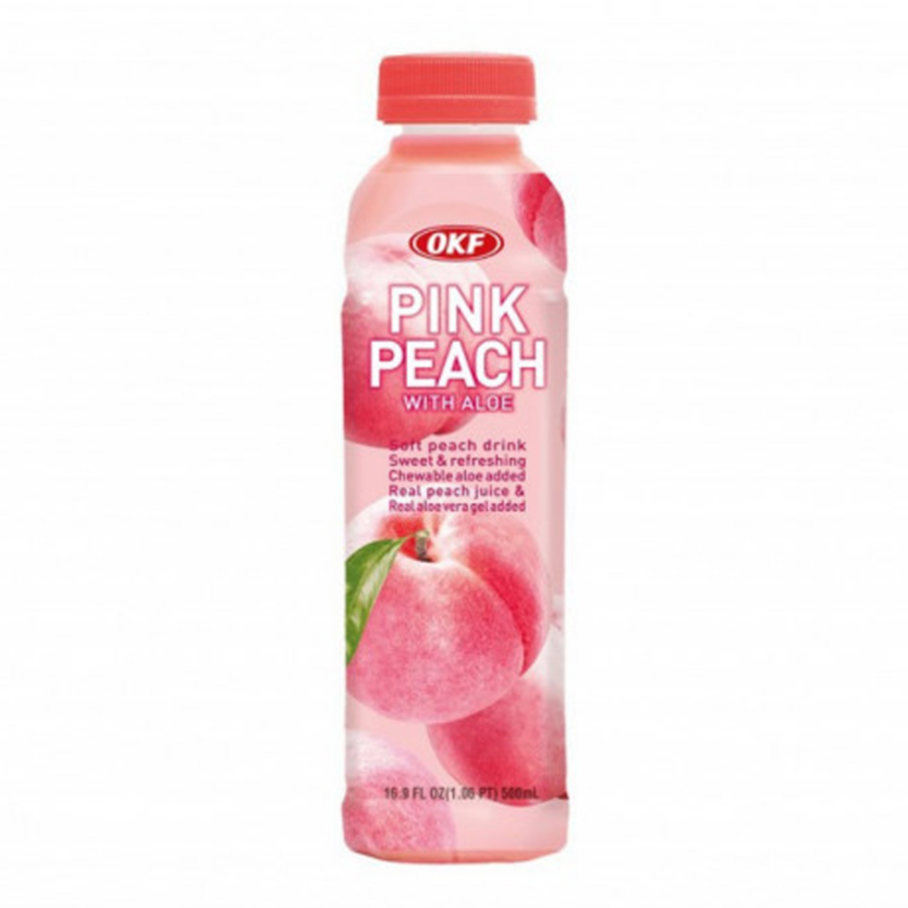 OKF pink peach drink with aloe 500ml